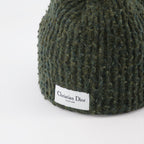 Dior beanie, luxury men's accessories, ribbed green beanie, designer winter wear, elegant men's fashion