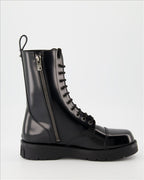 Valentino Garavani, Men's Combat Boots, Patent Leather, Luxury, Elegant Footwear