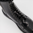 Valentino Garavani, Men's Combat Boots, Patent Leather, Luxury, Elegant Footwear