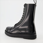 Valentino Garavani, Men's Combat Boots, Patent Leather, Luxury, Elegant Footwear
