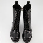 Valentino Garavani, Men's Combat Boots, Patent Leather, Luxury, Elegant Footwear