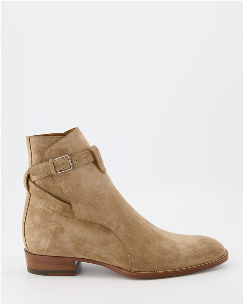 Saint Laurent Boots, Wyatt 30 Jodhpur, Luxury Men's Shoes, Leather Ankle Boots, Elegant Masculine Style