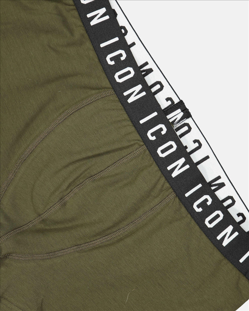 Dsquared2 boxer shorts, luxury men's underwear, khaki green boxers, Icon boxer shorts, designer men's lingerie