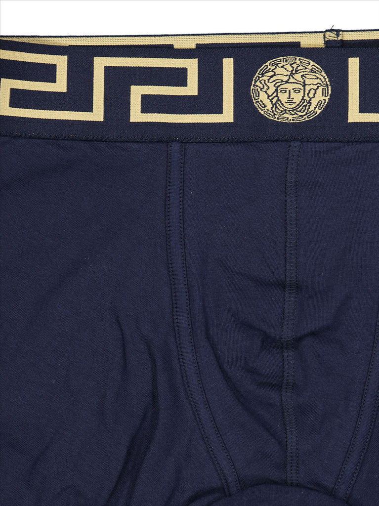 Versace boxer, luxury men's underwear, Medusa design, designer boxers, blue men's boxers