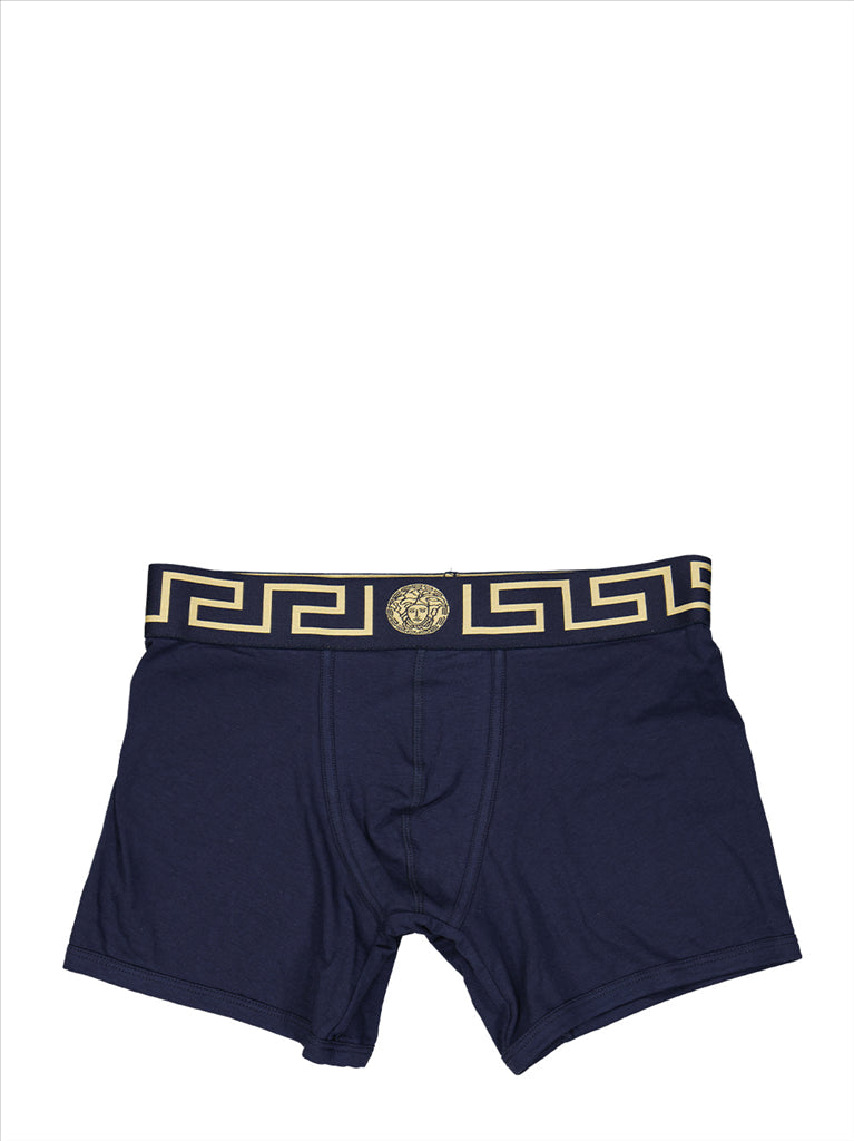 Versace boxer, luxury men's underwear, Medusa design, designer boxers, blue men's boxers