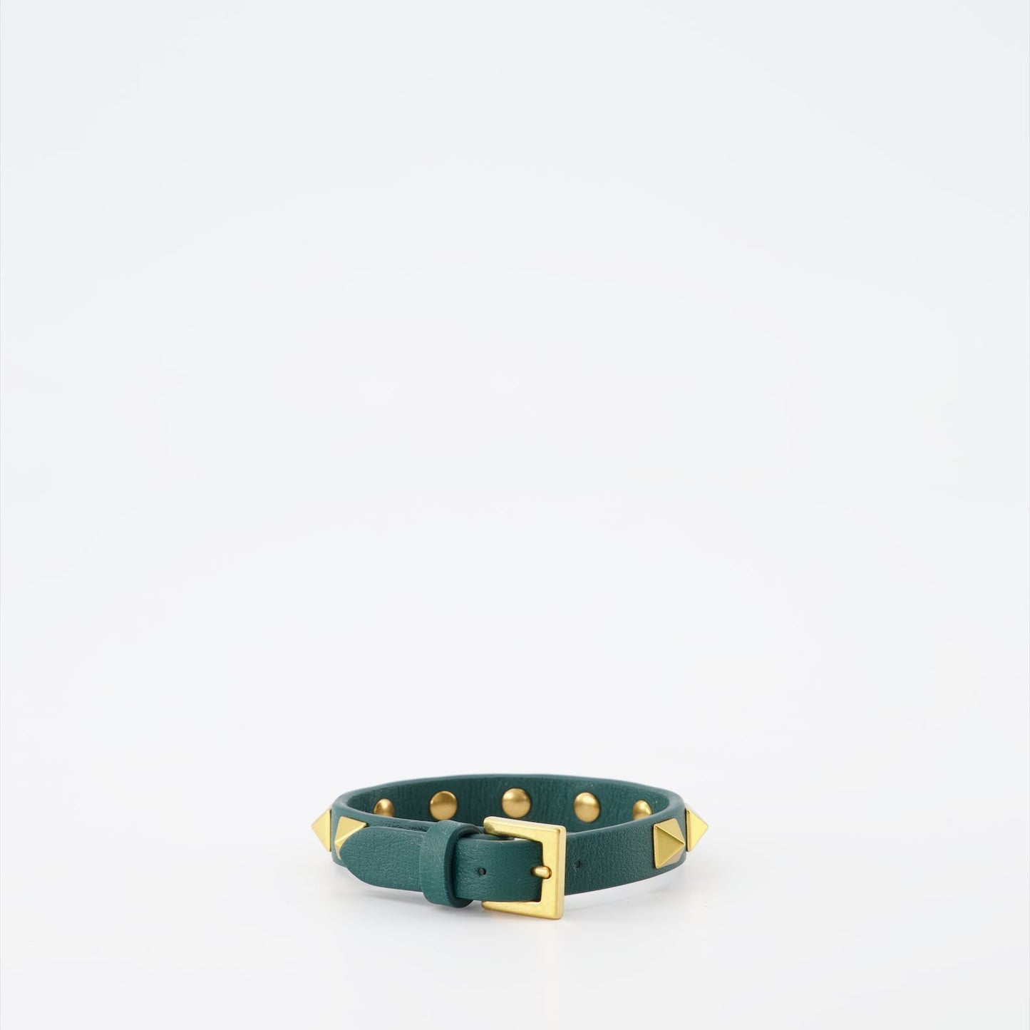 Valentino Garavani, Rockstud bracelet, green leather bracelet, men's luxury accessories, designer bracelets