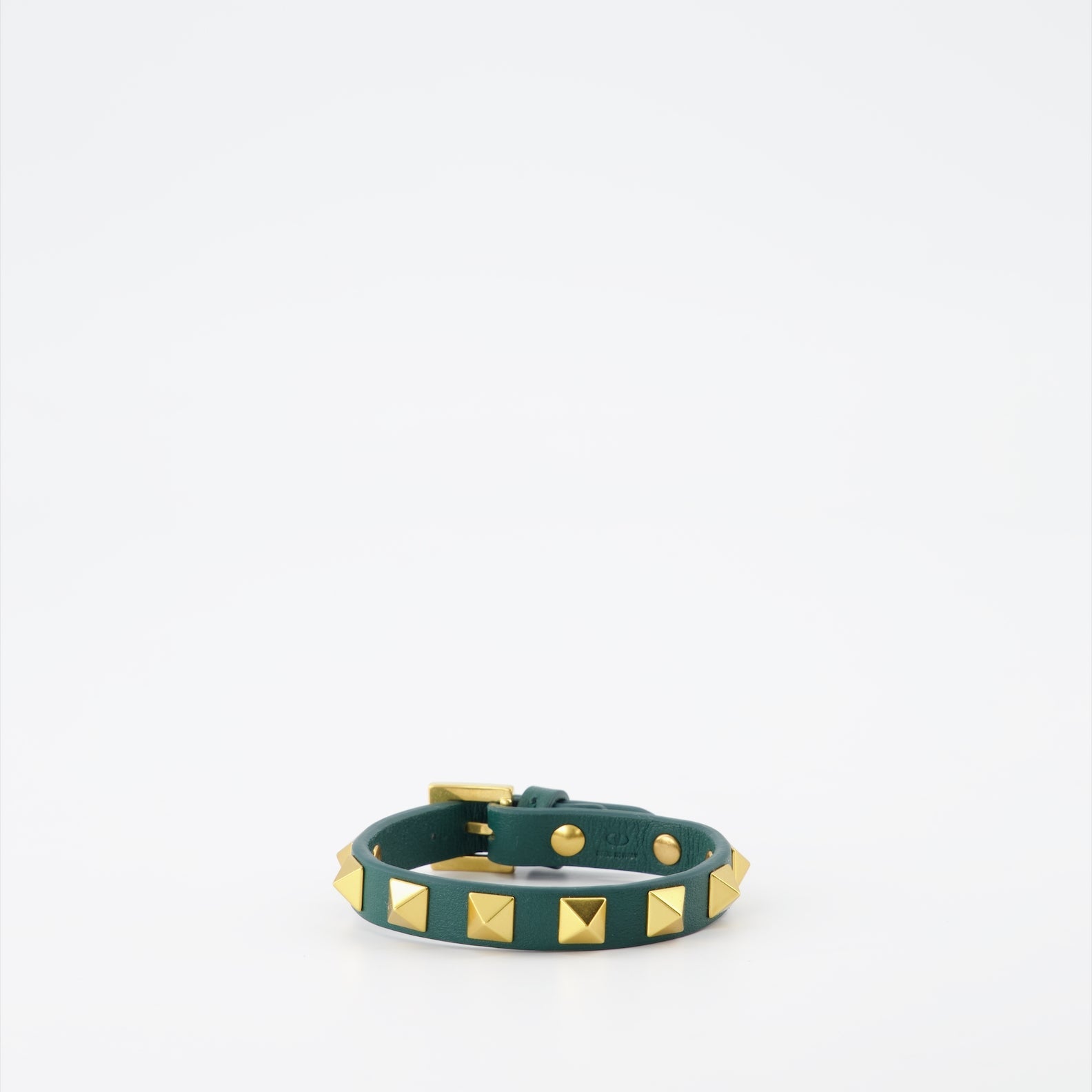 Valentino Garavani, Rockstud bracelet, green leather bracelet, men's luxury accessories, designer bracelets