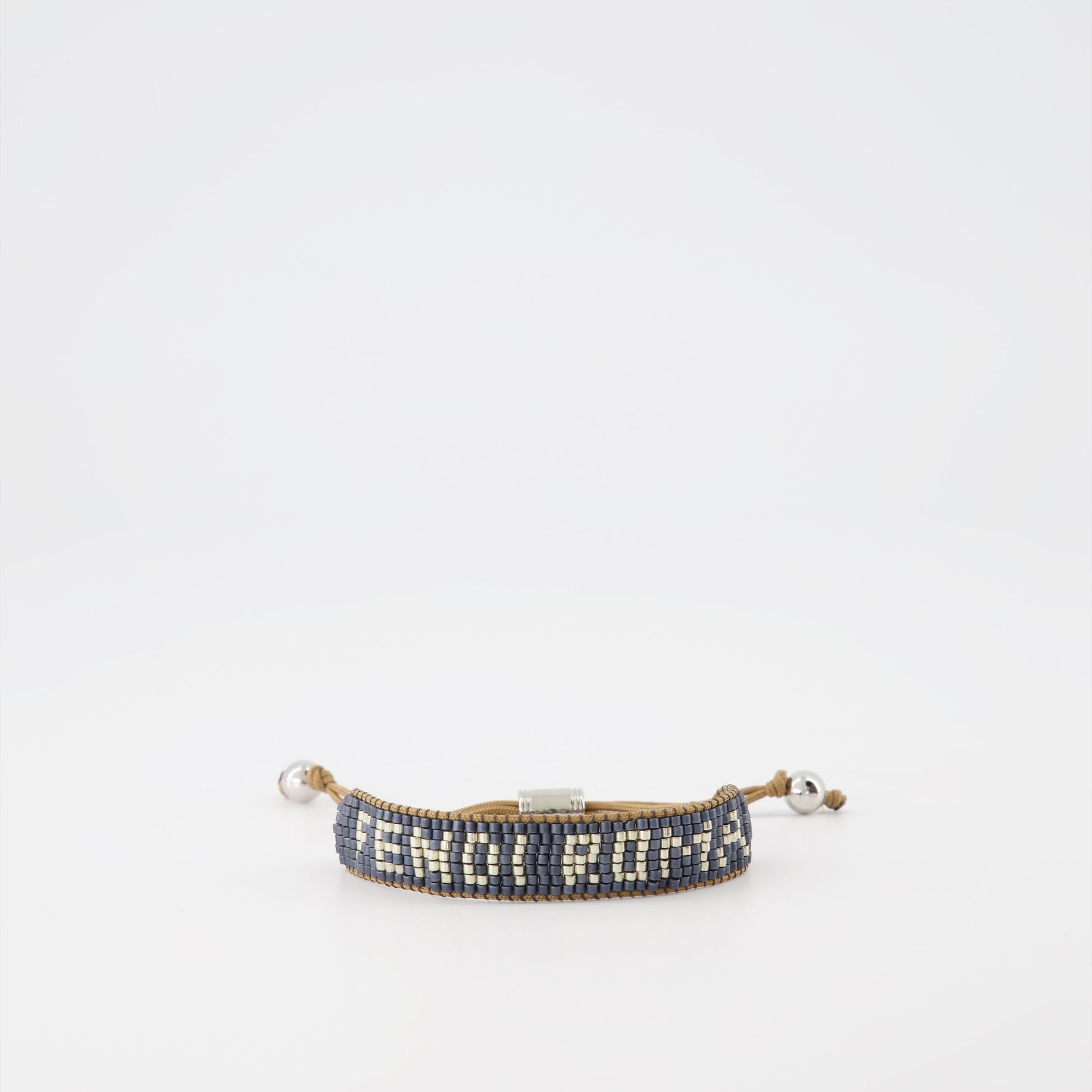 Fendi, Blue Bead Bracelet, Men's Luxury Bracelet, Signature Bracelet, High-end Men's Accessories