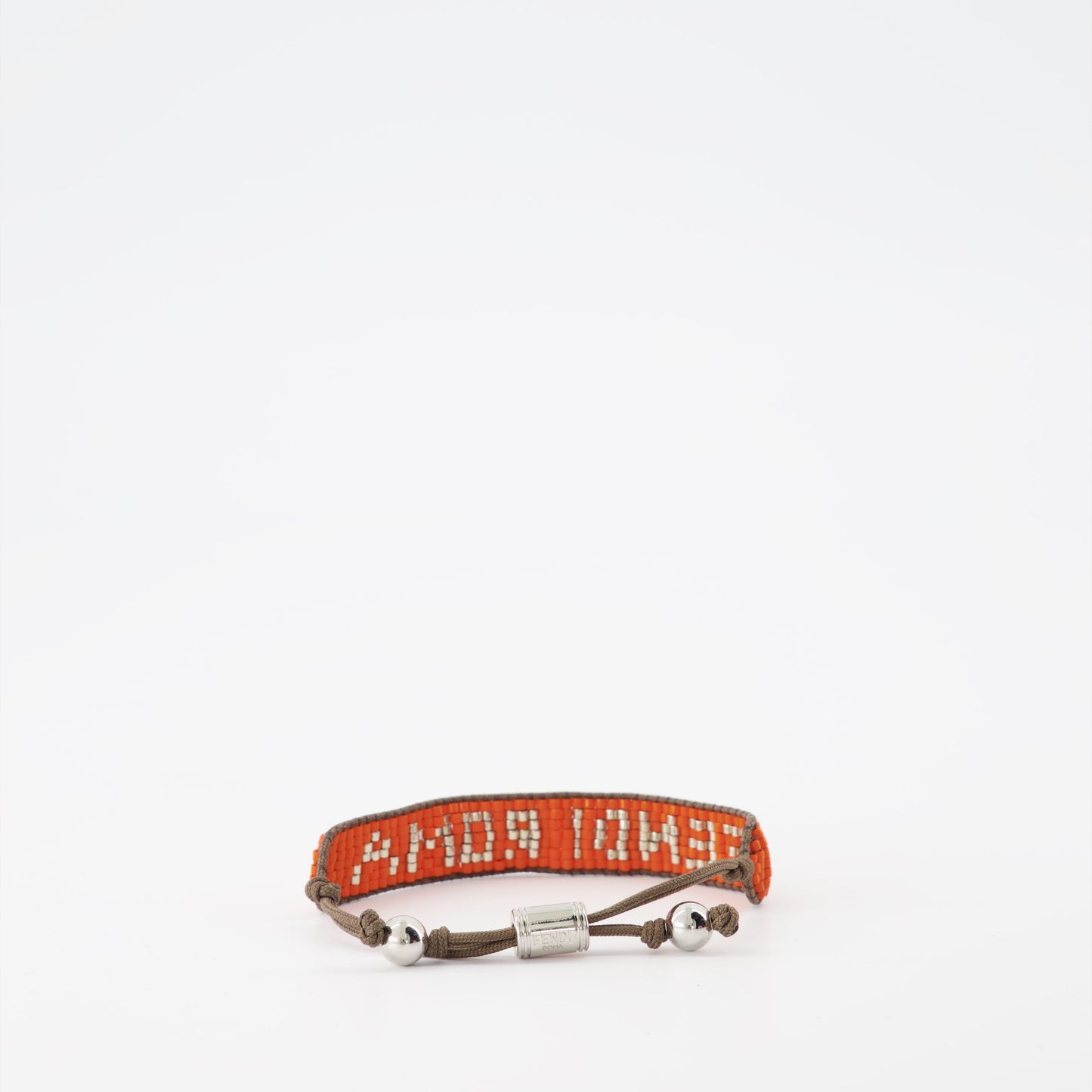 Fendi bracelet, orange men's bracelet, luxury accessory, designer bracelet, sophisticated men's jewelry