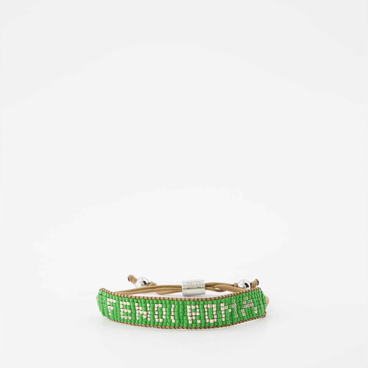 Fendi, men's green bracelet, luxury accessories, designer bracelet, Fendi jewelry