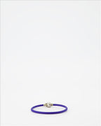 Alexander McQueen, luxurious men's bracelet, skull, blue cord, elegant accessory