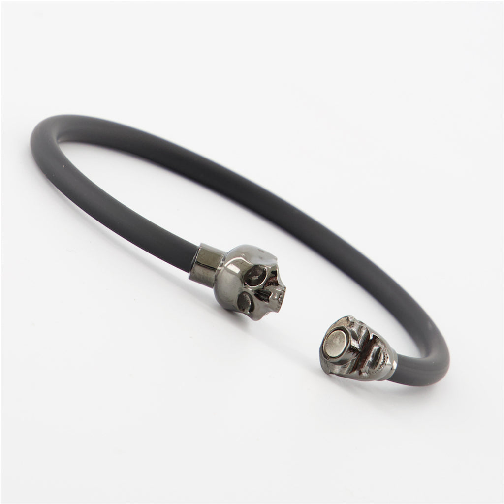 Alexander McQueen, Skull bracelet, luxury, men's bracelet, black cord.