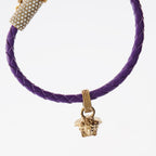 Versace bracelet, Medusa braided bracelet, luxury women's accessories, high-end fashion, violet bracelet