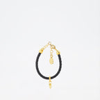 Versace, Medusa Bracelet, Women’s Luxury Bracelet, Black Braided Bracelet, Designer Jewelry