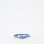 Valentino Garavani, VLogo Bracelet, Blue Leather Bracelet, Luxury Women's Bracelet, Designer Bracelet