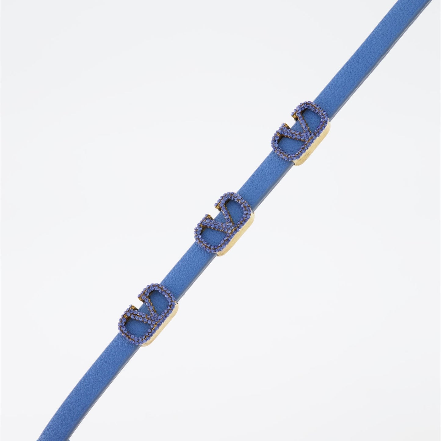 Valentino Garavani, VLogo Bracelet, Blue Leather Bracelet, Luxury Women's Bracelet, Designer Bracelet