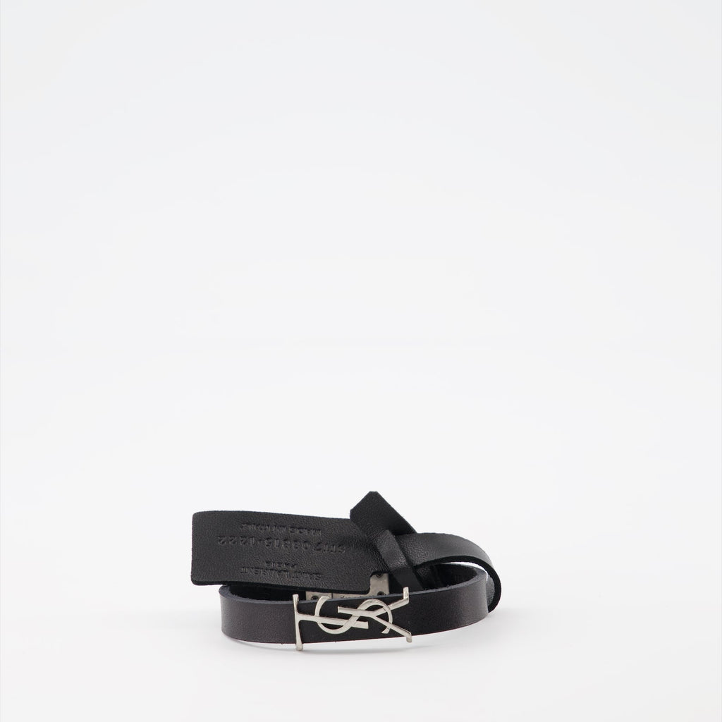 Image du bracelet en argent YSL Opyum par Saint Laurent pour hommes - Saison Printemps-Été 2024 - Vue de face