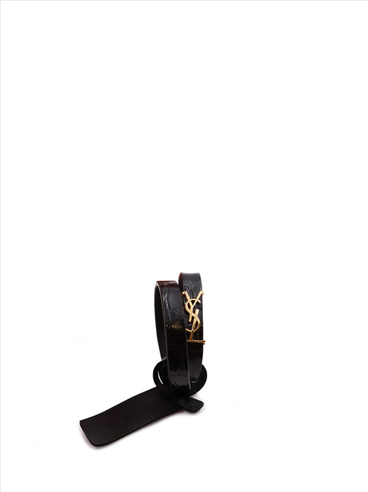 YSL Opyum Bracelet, Saint Laurent Accessories, Luxury Men’s Bracelet, Black Designer Bracelet, High-end Men’s Jewelry