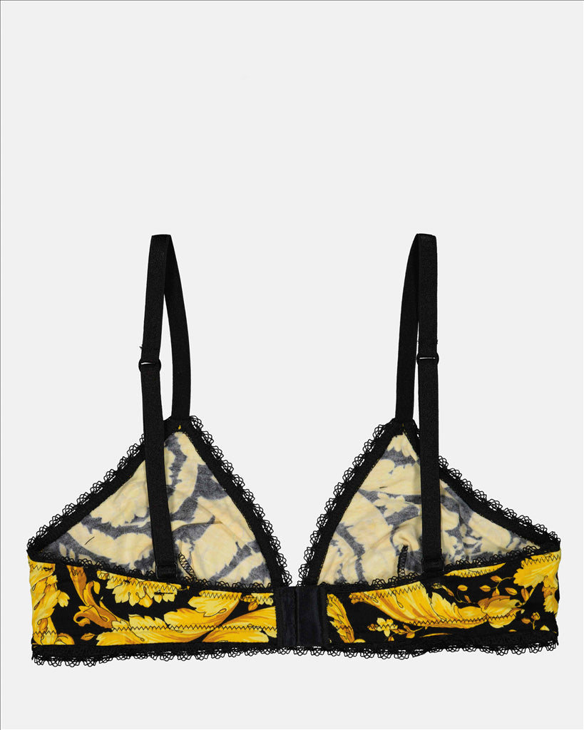 Versace, Barocco Gold Bra, Luxury Lingerie, High-End Fashion, Women's Bra