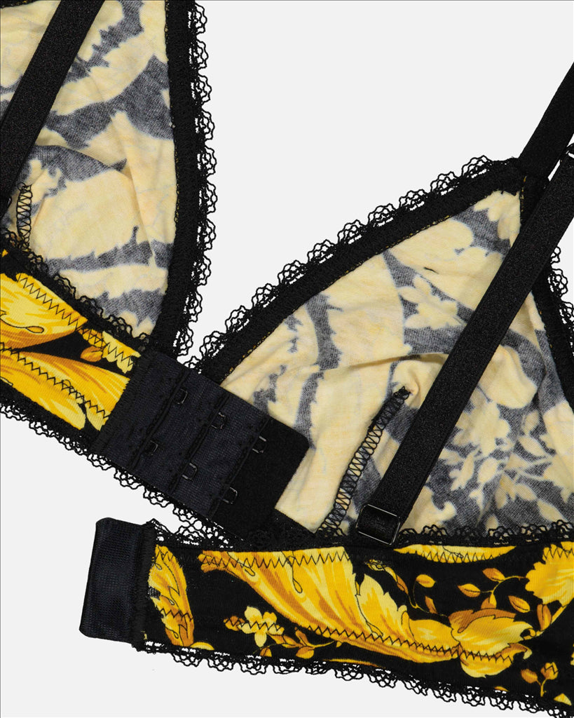 Versace, Barocco Gold Bra, Luxury Lingerie, High-End Fashion, Women's Bra