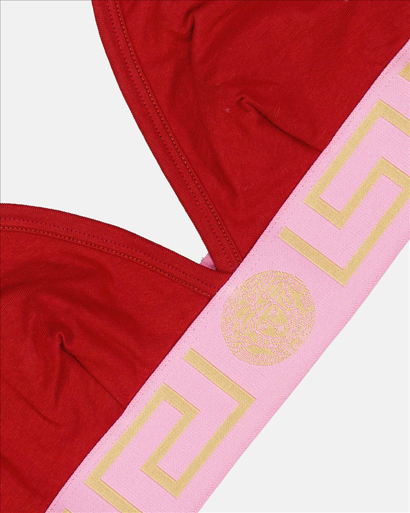 Versace, Luxury Bralette, Medusa, Pink-Red, Elegant Sportswear