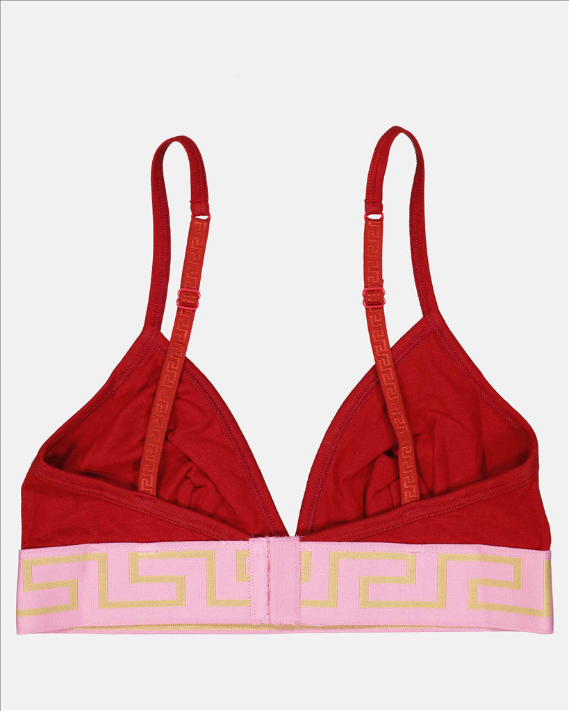 Versace, Luxury Bralette, Medusa, Pink-Red, Elegant Sportswear