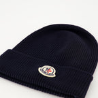 Bild der marineblauen Wollmütze von Moncler für Herren - Saison Herbst-Winter 2025 - Detailansicht 1