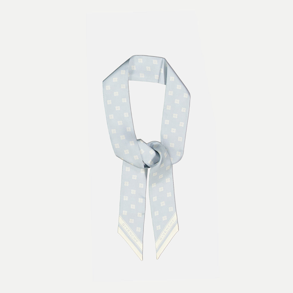 Silk bandeau, Givenchy silk, blue and white accessories, Autumn-Winter 2024, luxury women’s accessories