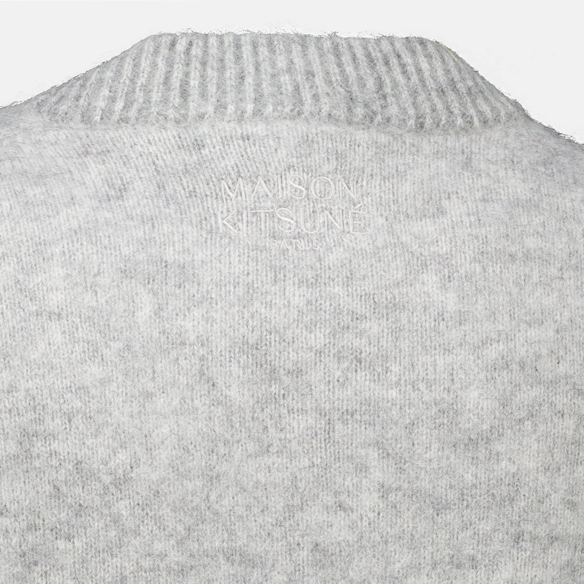 Cárdigan gris efecto desgastado - Maison Kitsuné