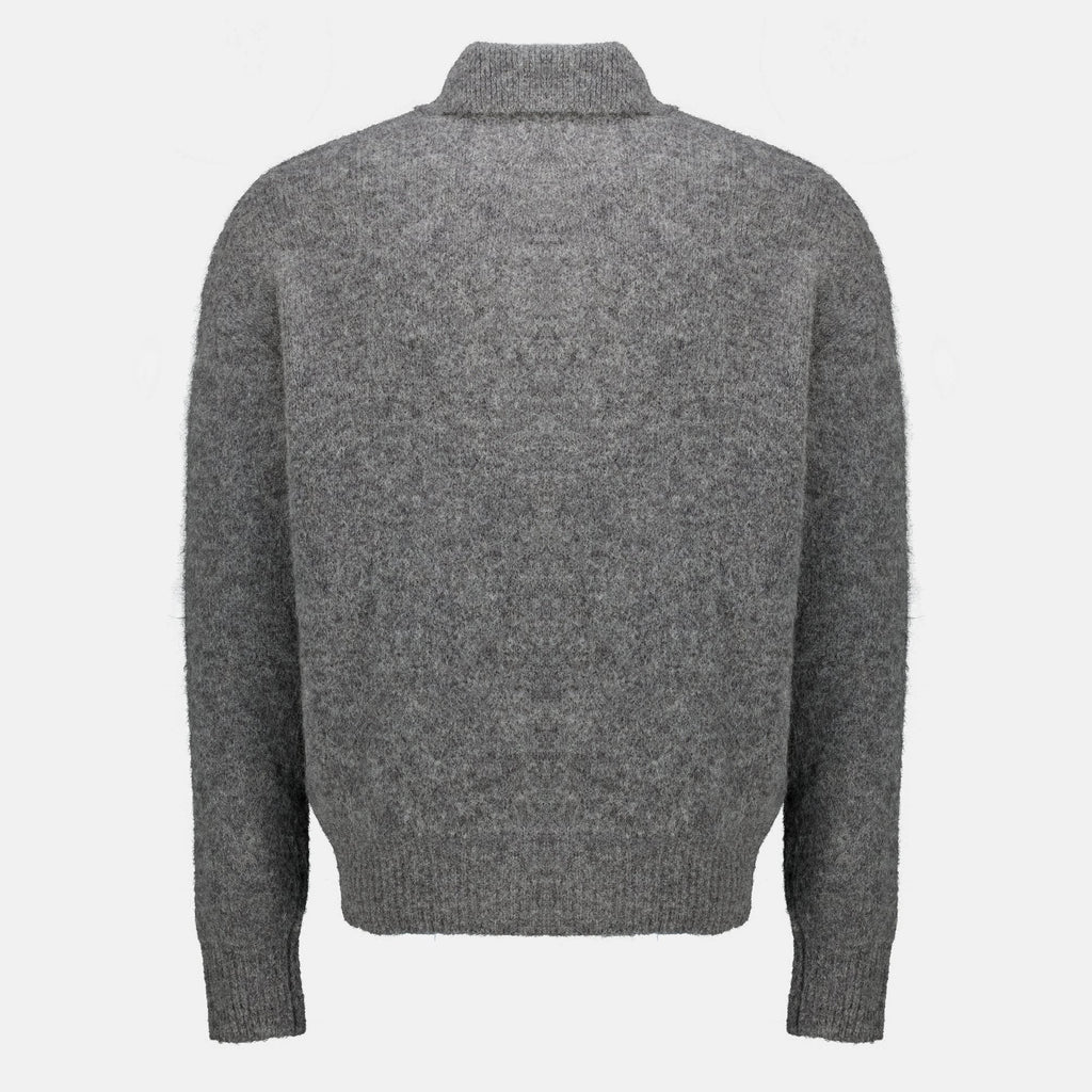 Polo cinzento de alpaca