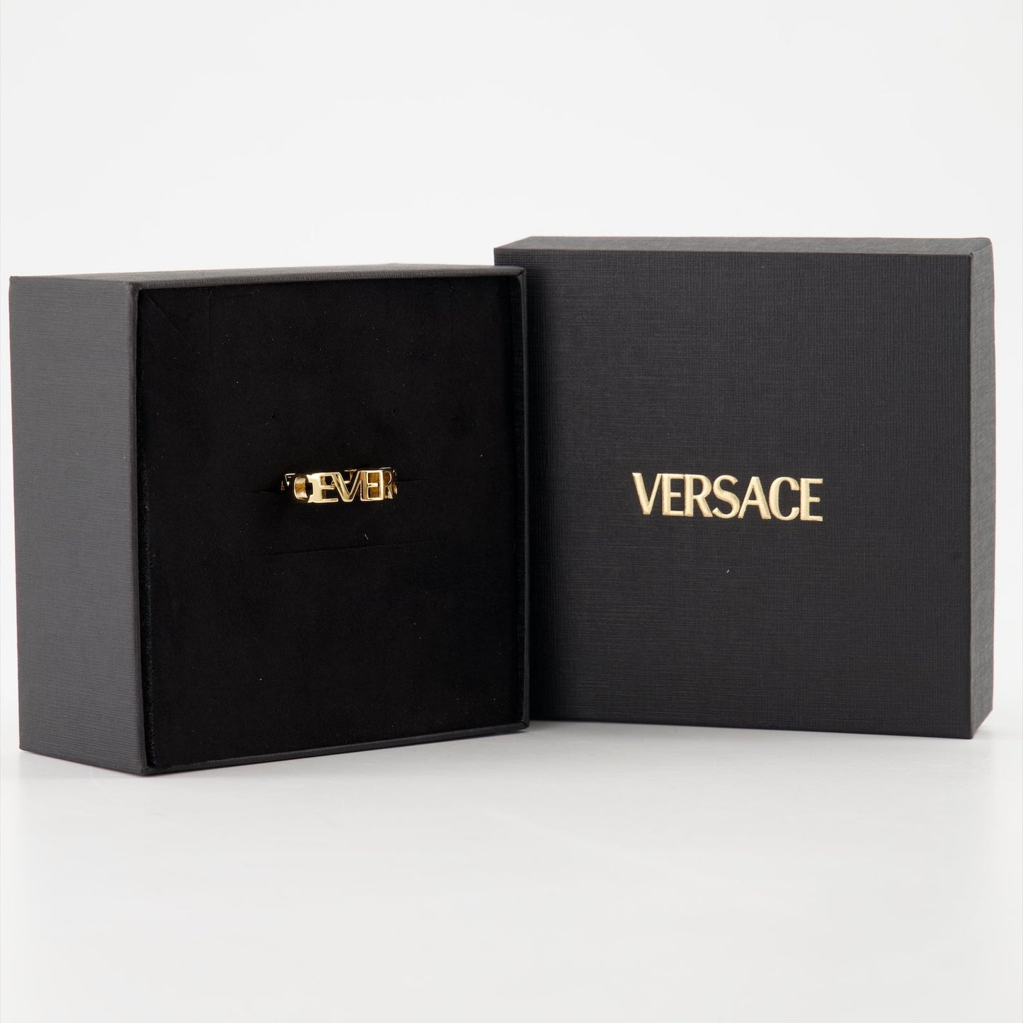 Gold ring, Versace ring, luxury accessories, unisex jewelry, designer ring