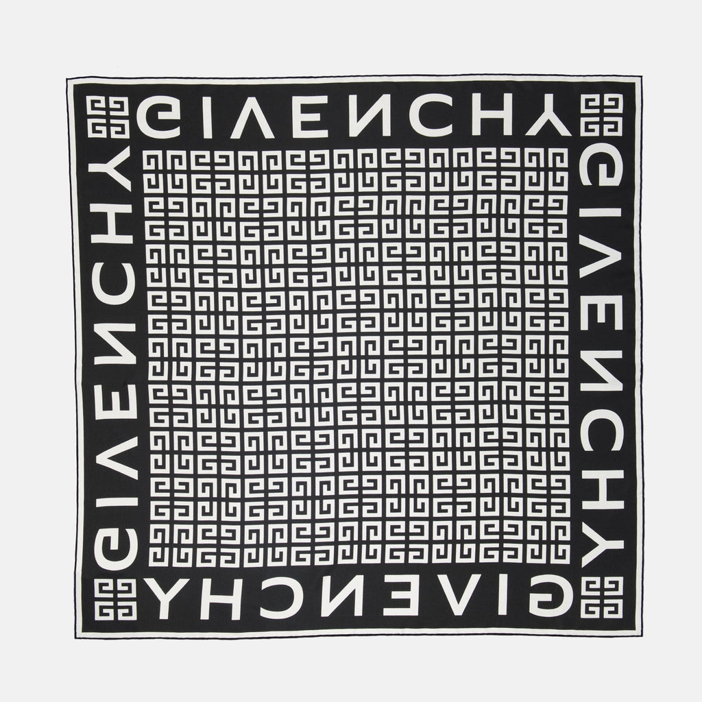 silk scarf, Givenchy scarf, 4G motif, designer accessories, luxury scarf