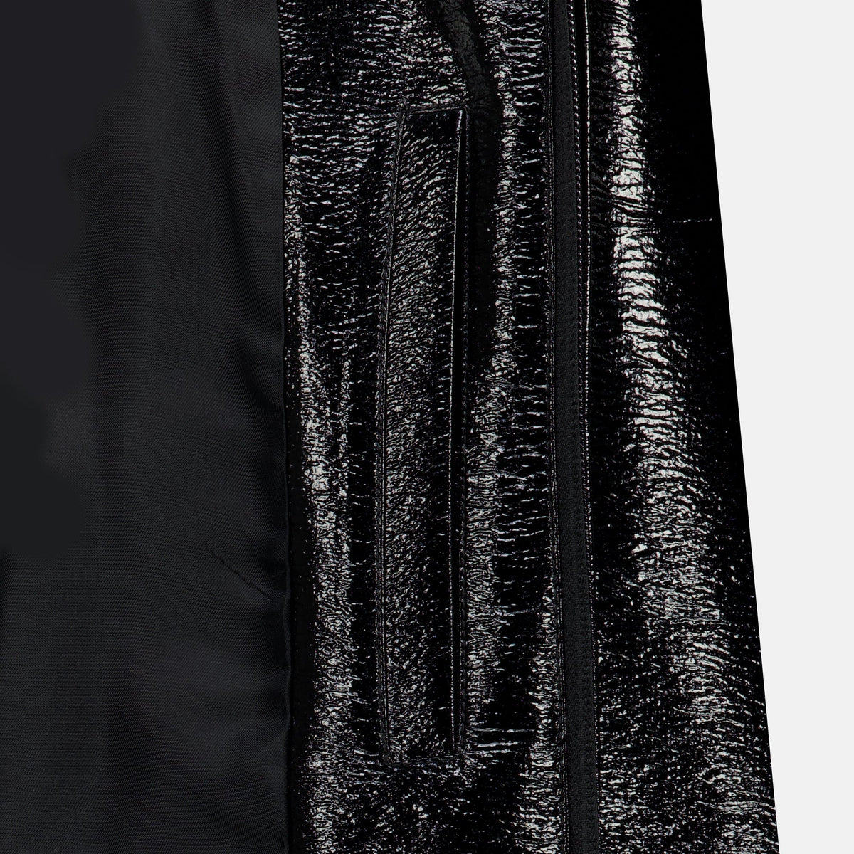 Chaqueta de chándal de vinilo negro
