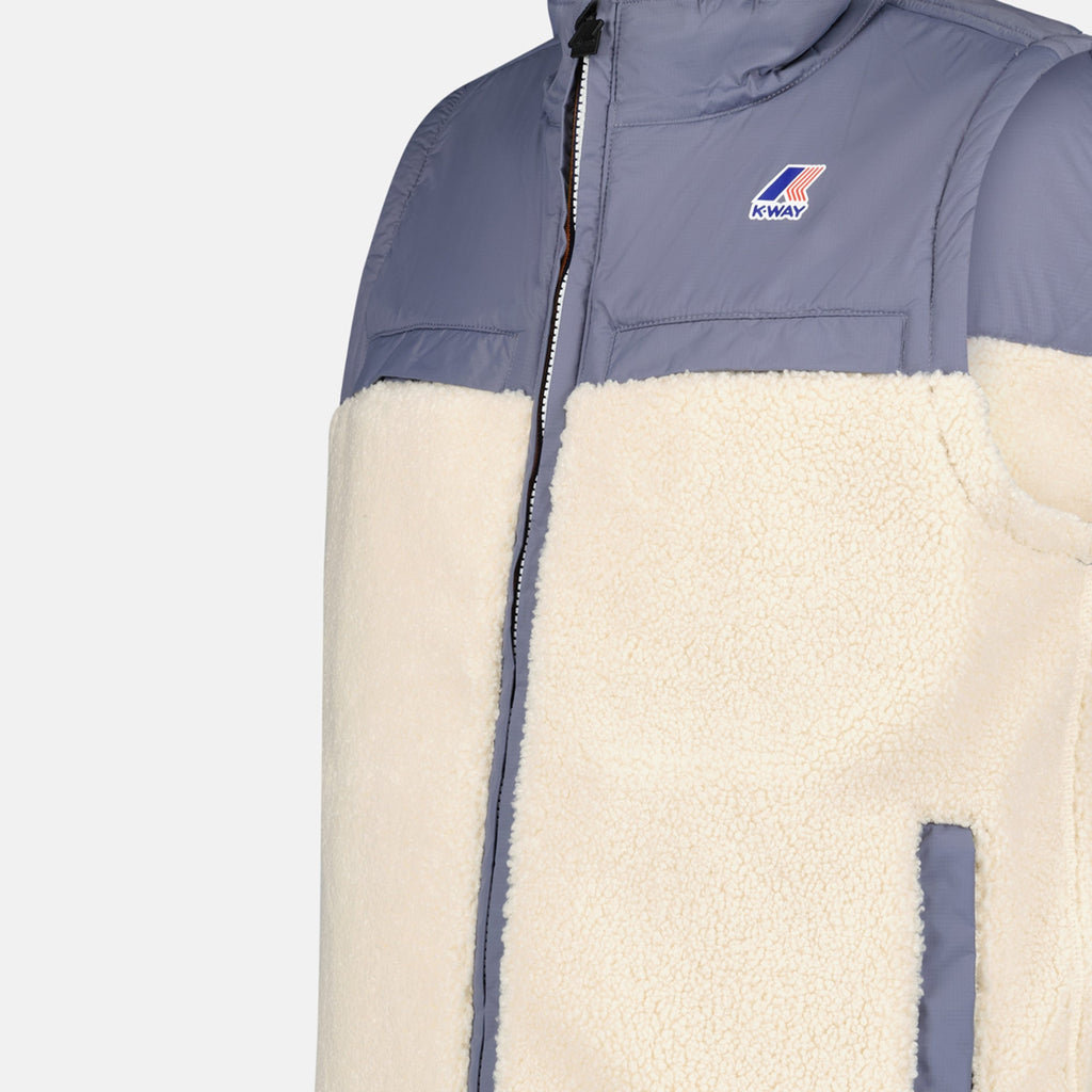 unisex sleeveless jacket, blue jacket, waterproof outerwear, versatile design, autumn-winter collection