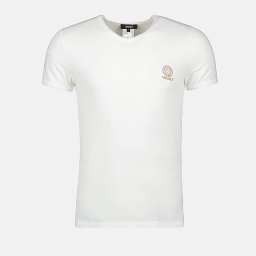 V-Neck Slim Fit White Tee