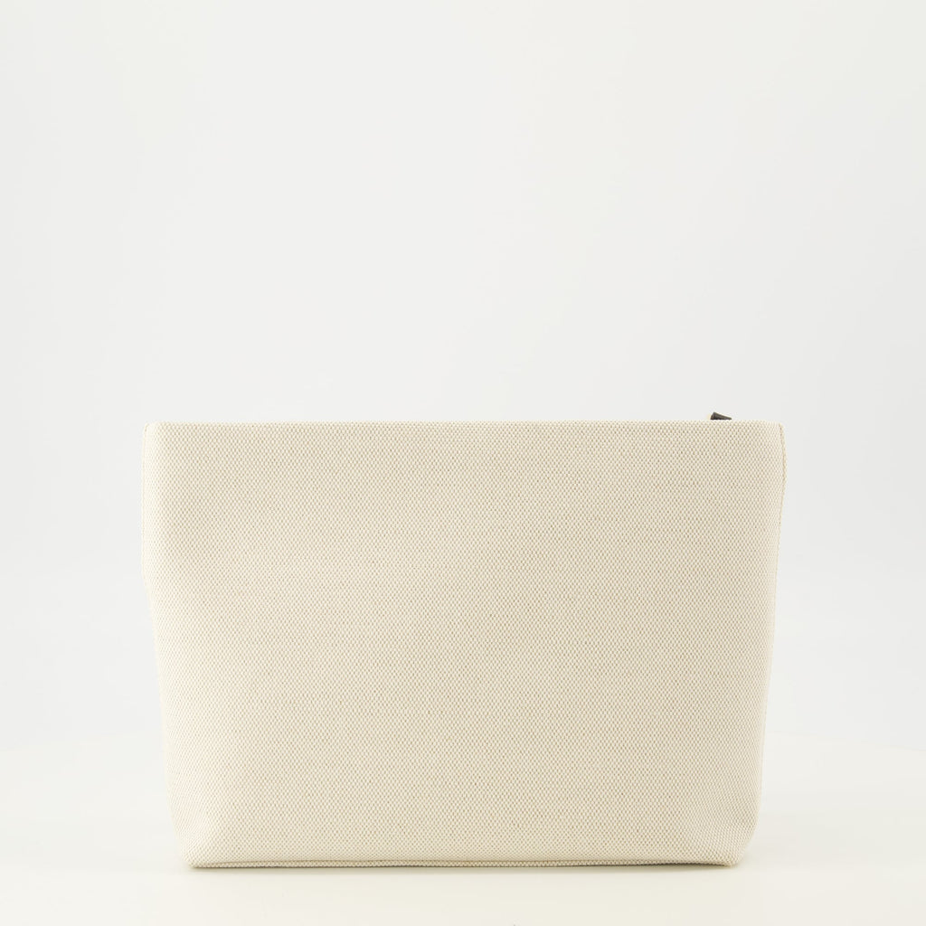 beige pouch, Givenchy accessories, canvas pouch, designer pouch, stylish clutch