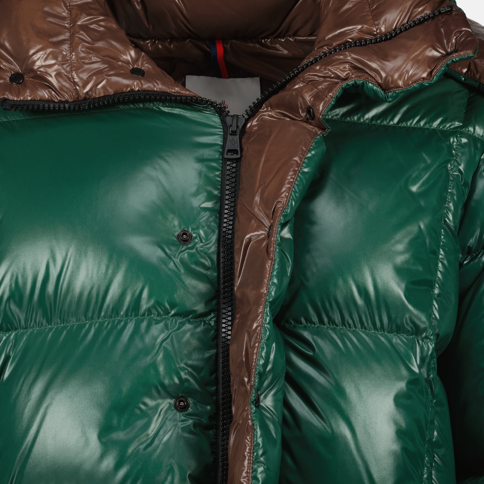 Moncler puffer jacket, Parana Kaki jacket, nylon down jacket, removable hood jacket, autumn winter outerwear