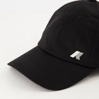 black cap, adjustable cap, unisex accessory, technical twill, silicone logo