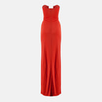 Image of Orange Arqué Strapless Dress by Christopher Esber for Women - Season Spring-Summer 2026 - Back View