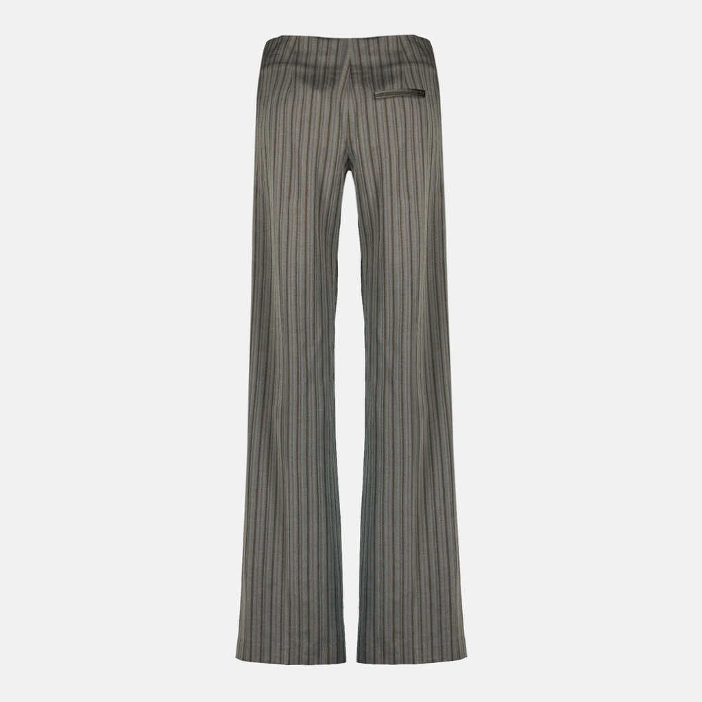 Image of Reyer Striped Gray Pants by Christopher Esber for Women - Season Spring-Summer 2026 - Back View