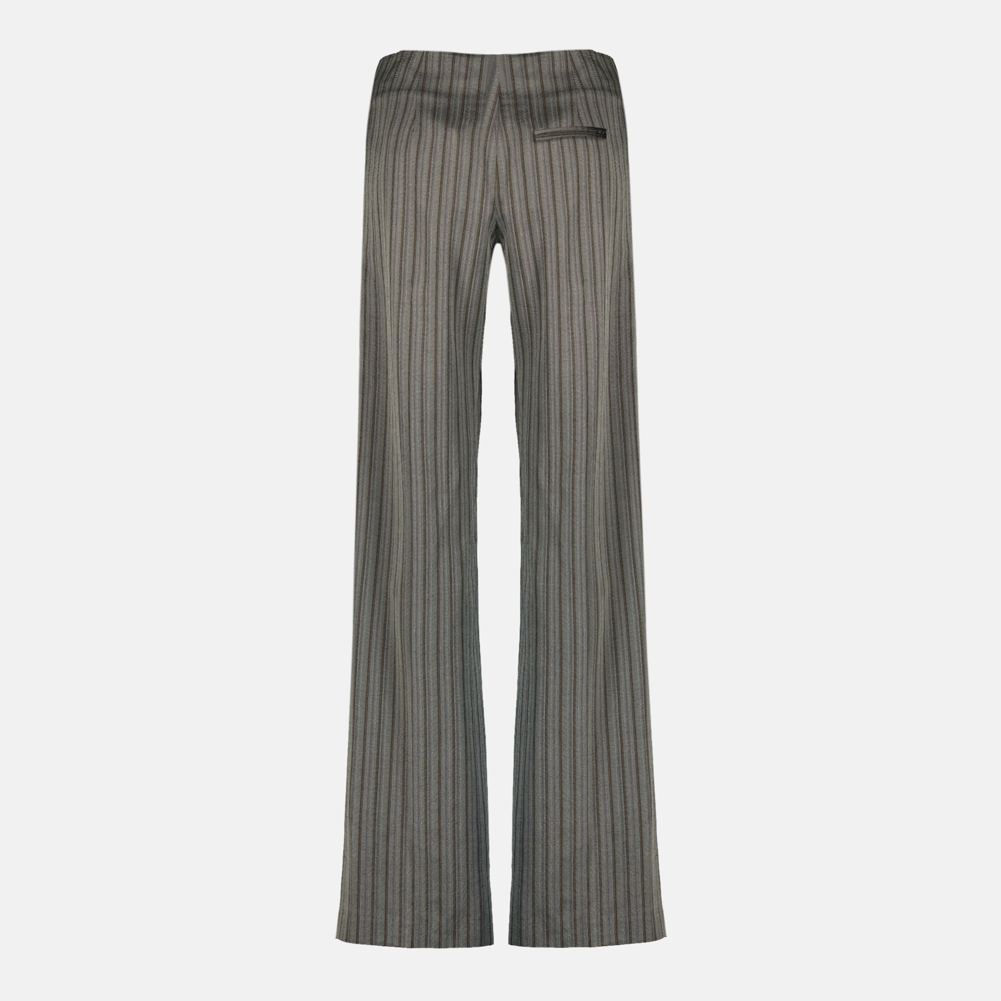 Image of Reyer Striped Gray Pants by Christopher Esber for Women - Season Spring-Summer 2026 - Back View