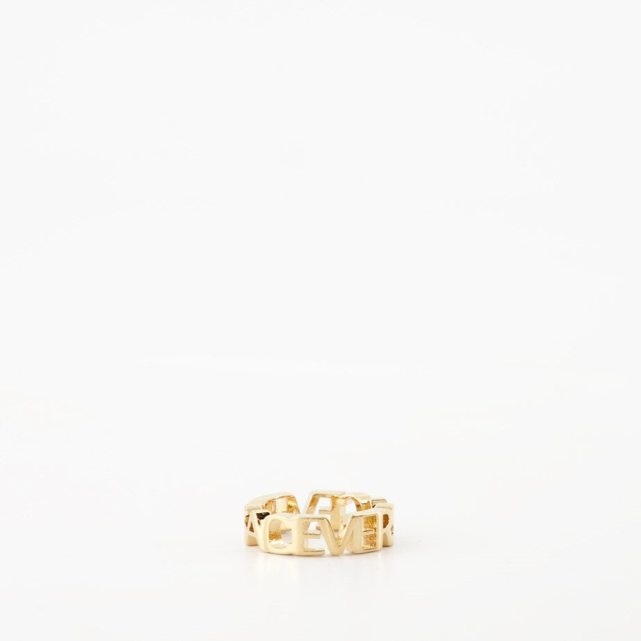 Gold ring, Versace ring, luxury accessories, unisex jewelry, designer ring