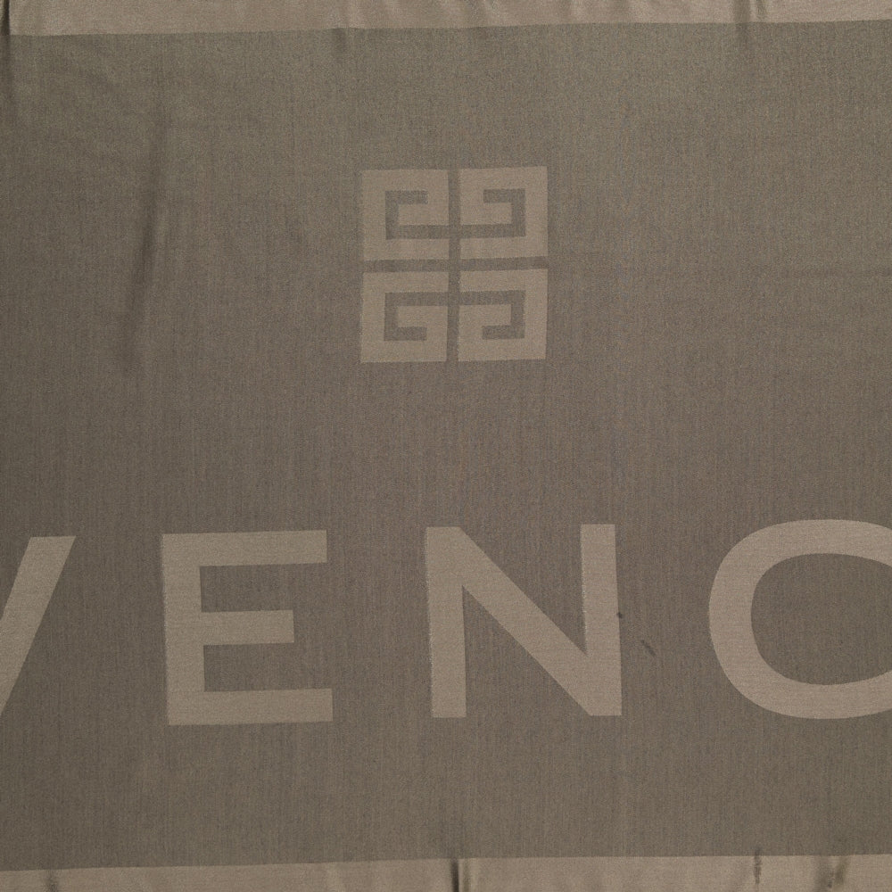 4G scarf, Givenchy scarf, silk wool scarf, luxury accessory, brown scarf