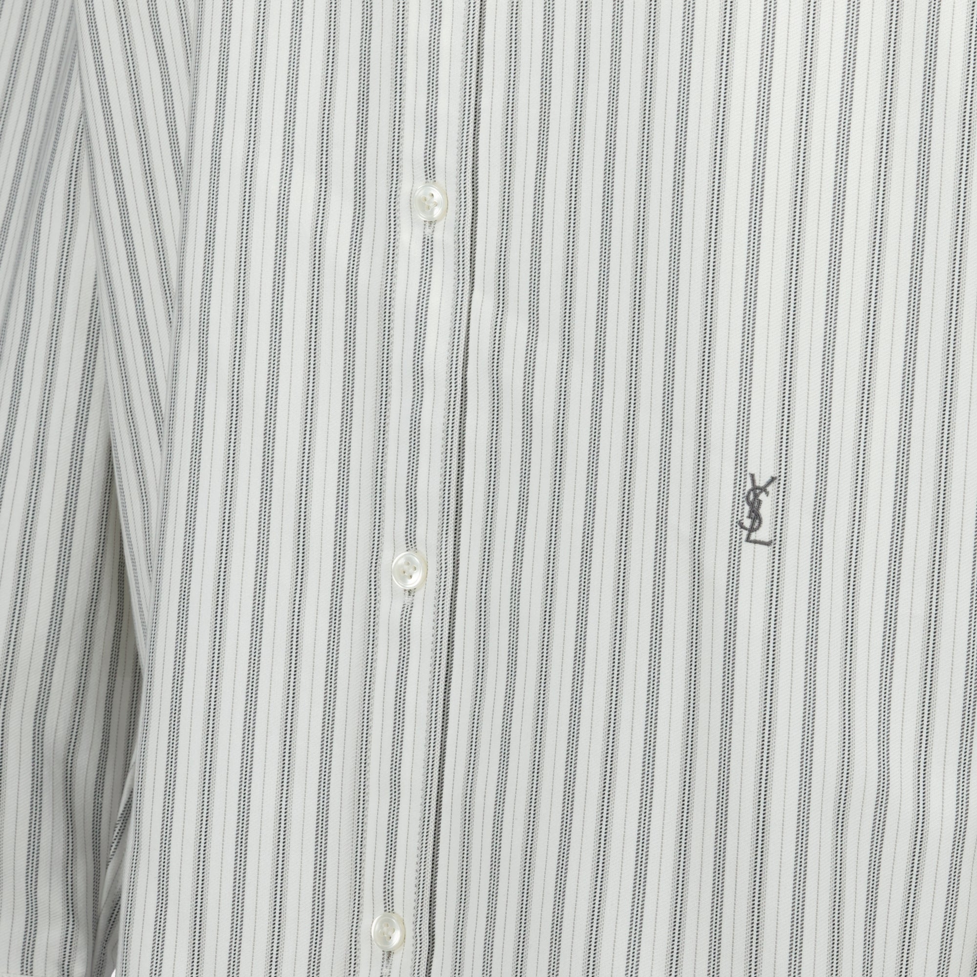 Saint Laurent shirt, striped shirt, cotton shirt, elegant shirt, Spring Summer collection