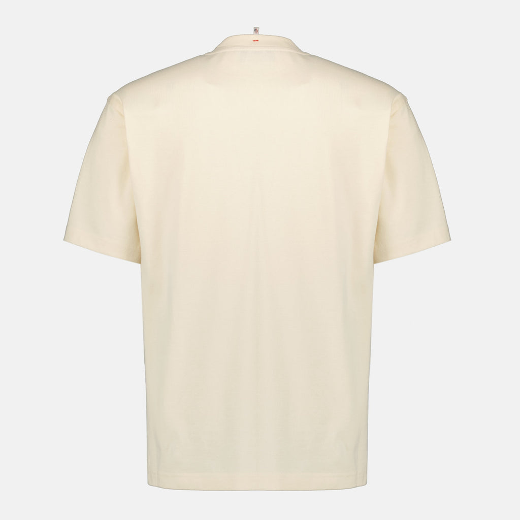 Immagine di T-shirt con tasca in denim bianco di Moncler Grenoble per uomini - Stagione Primavera-Estate 2026 - Vista posteriore