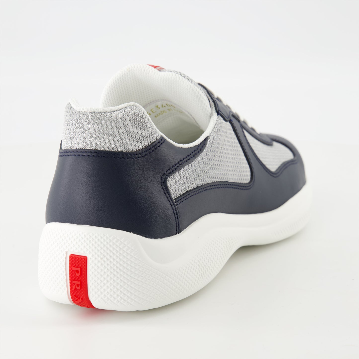 Prada sneakers, blue leather sneakers, America's Cup shoes, luxury men's footwear, designer trainers