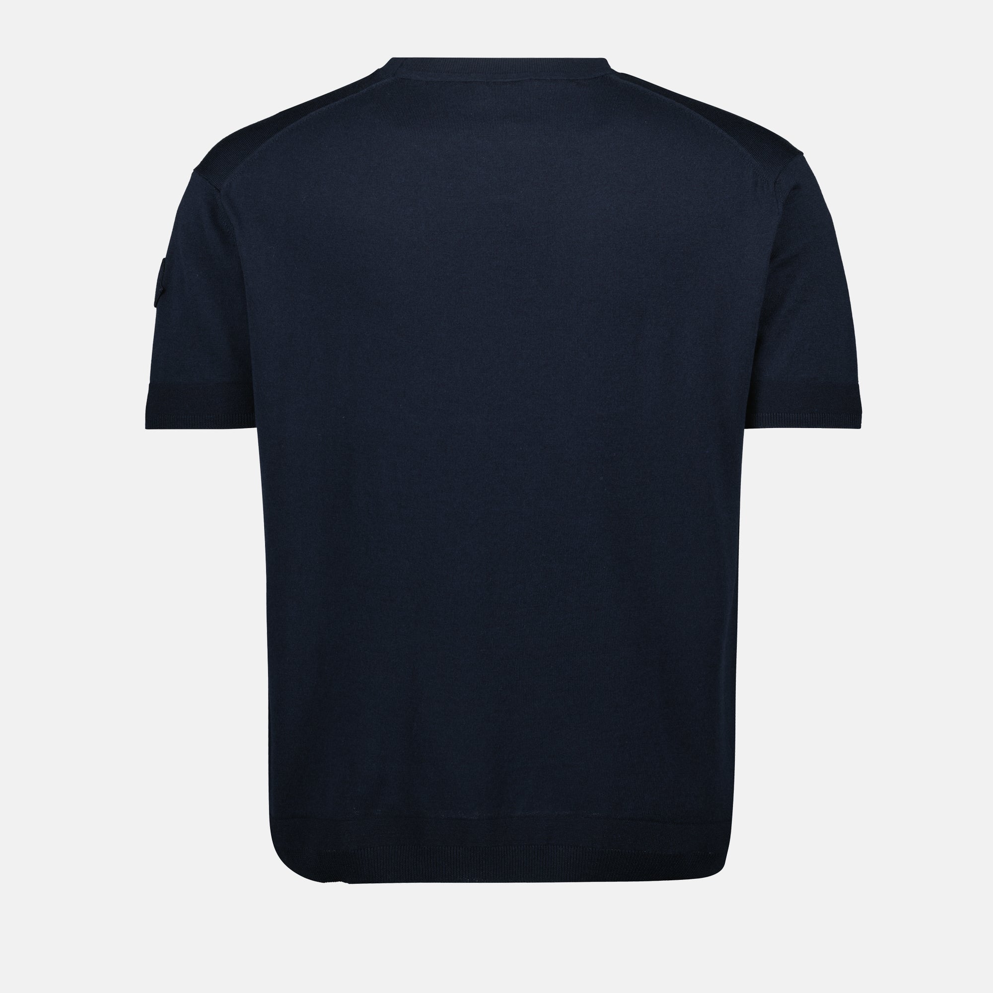 Short Sleeve Navy Blue Sweater