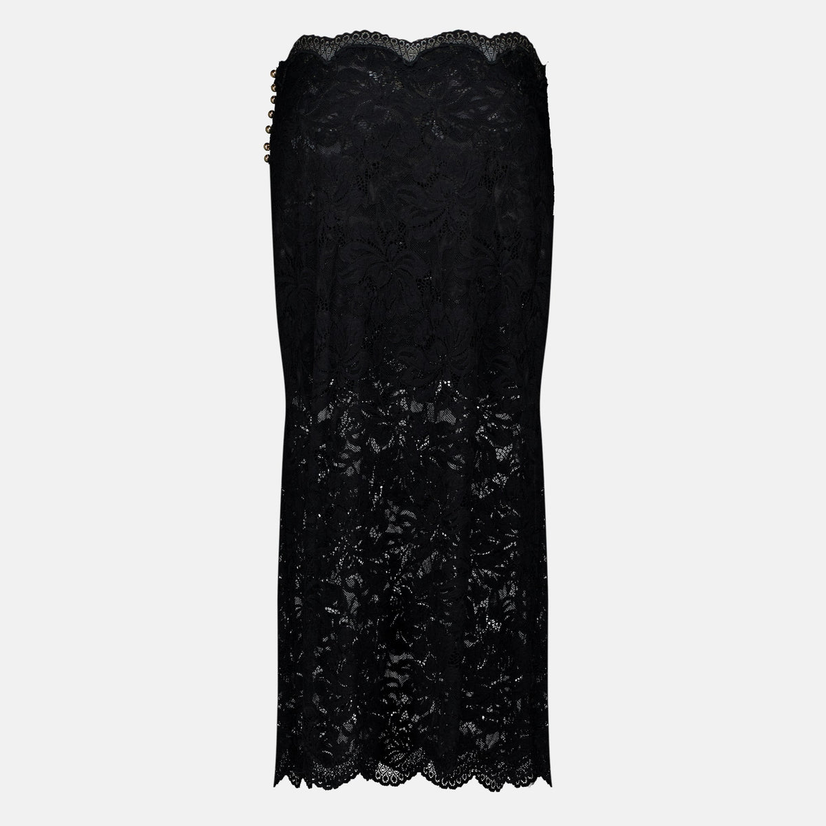 Black Lace Midi Skirt