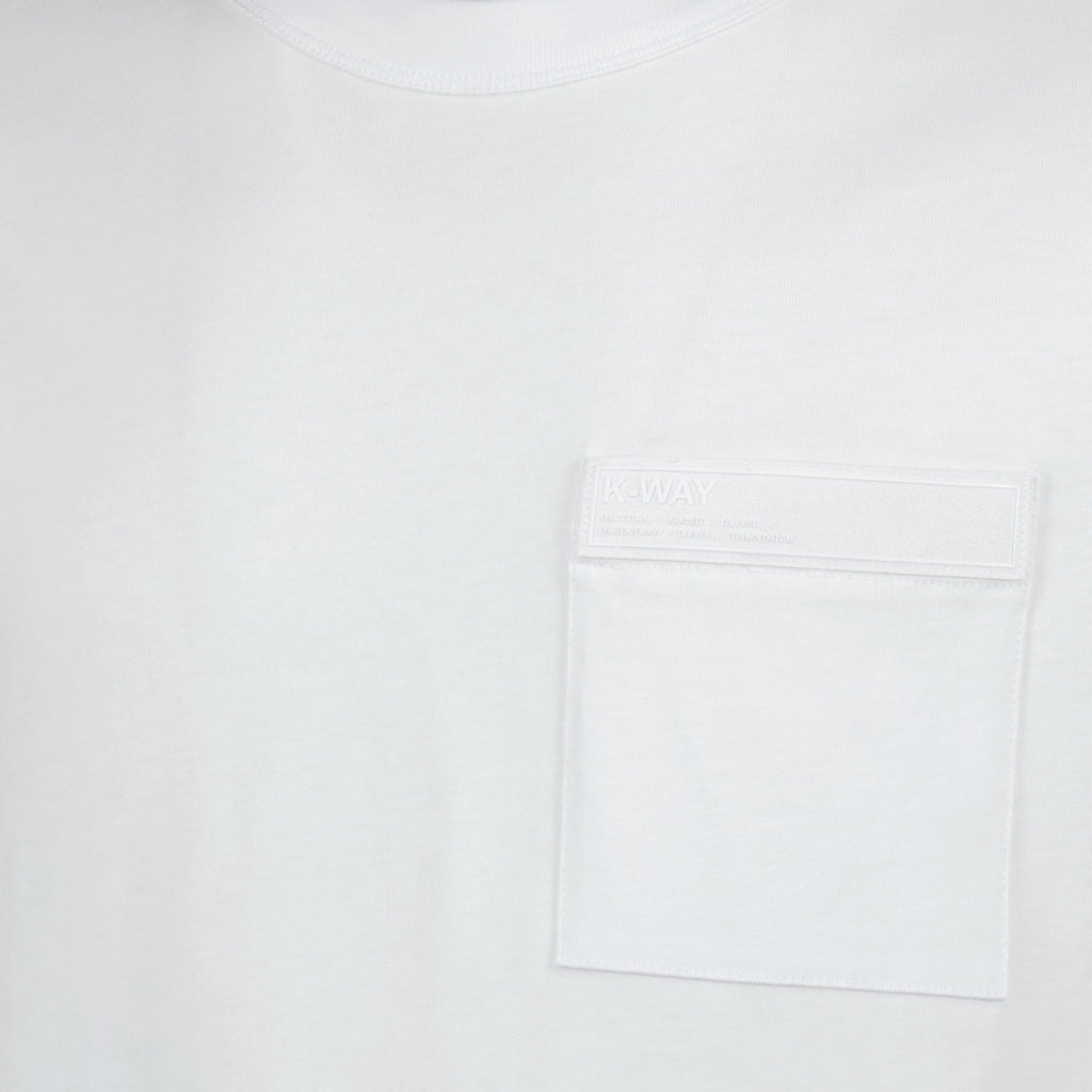 K-Way T-shirt, Fantome Pocket, cotton jersey, white T-shirt, men’s casual wear
