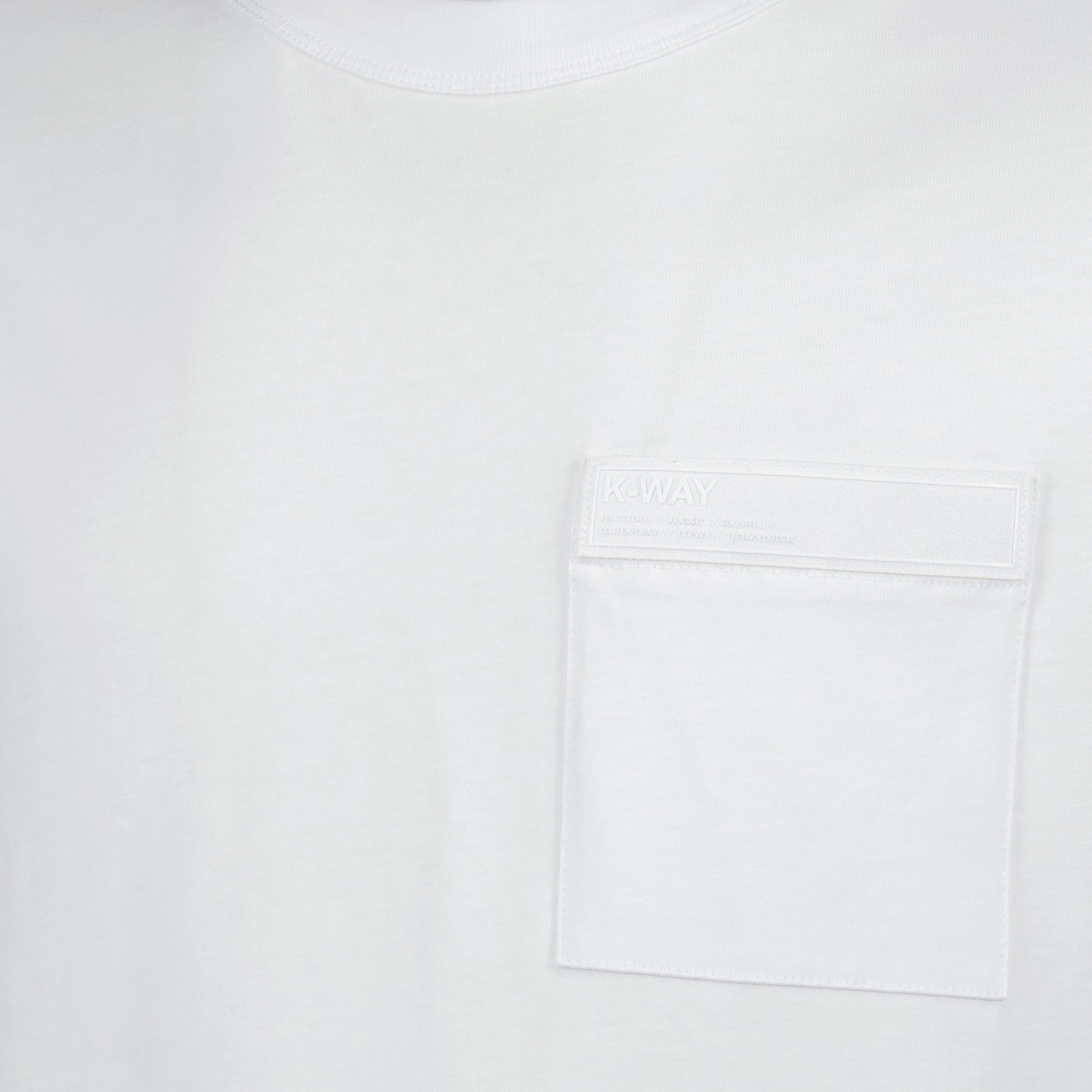K-Way T-shirt, Fantome Pocket, cotton jersey, white T-shirt, men’s casual wear